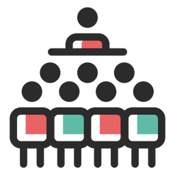 Ícone de liderança de equipe Ícone de liderança de equipe