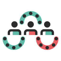 Icono de trazo de trabajo en equipo Icono de trazo de trabajo en equipo