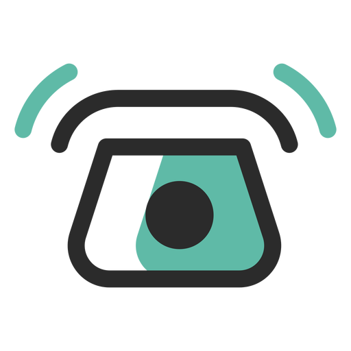 Telefon klingelt farbiges Strichsymbol PNG-Design