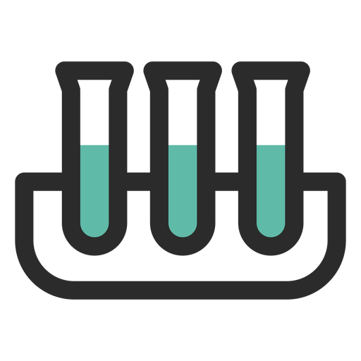 Test tubes colored stroke icon PNG Design