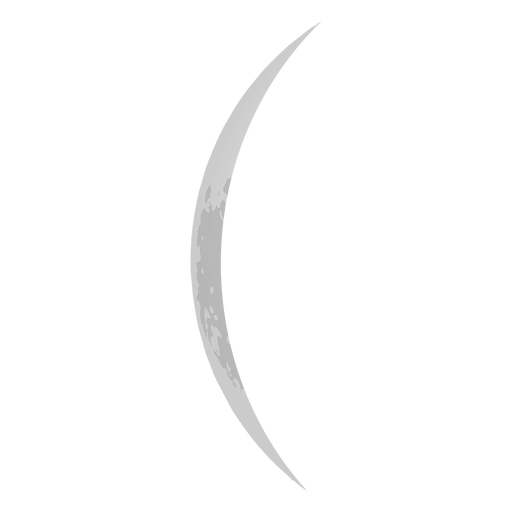 Thin crescent moon icon PNG Design