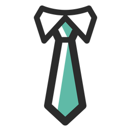 Ícone de traço colorido de gravata