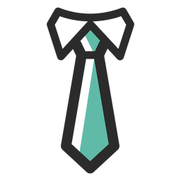 Icono de trazo de color de corbata Diseño PNG