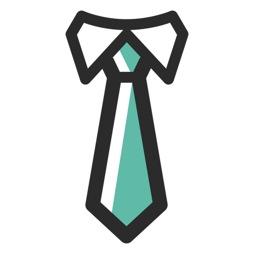Tie colored stroke icon PNG Design