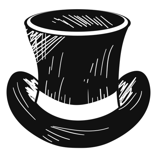 Top hat sketch icon PNG Design