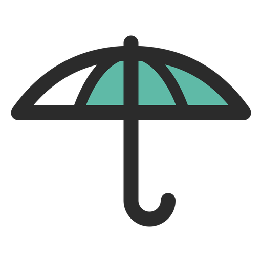 Icono de trazo de color paraguas