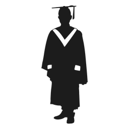 Silhueta universitária Desenho PNG