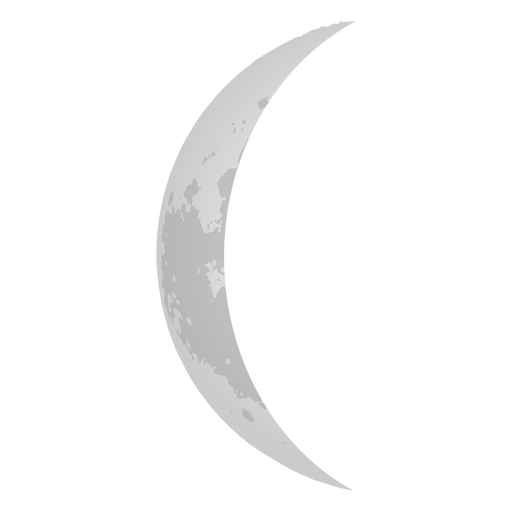 Ícone de lua crescente minguante Desenho PNG