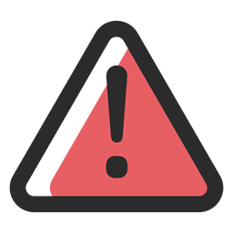 Icono de trazo de color de señal de advertencia Transparent PNG