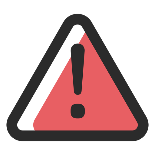 Warning sign colored stroke icon PNG Design