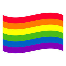 Winkendes Regenbogenfahnenelement PNG-Design