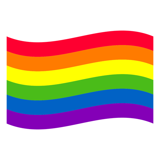 Elemento de bandeira de arco-?ris ondulante Desenho PNG