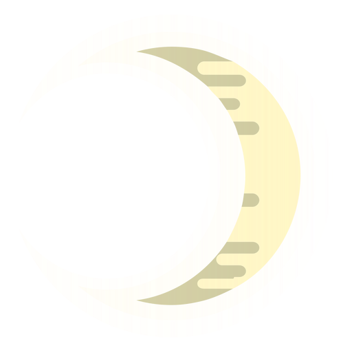 Icono de luna creciente encerada Diseño PNG