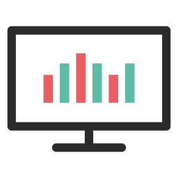 Traço colorido do gráfico de impressões do site Desenho PNG