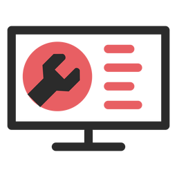 Icono de trazo de color de mantenimiento del sitio web Diseño PNG