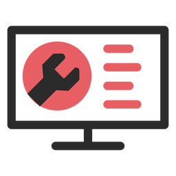 Website maintenance colored stroke icon PNG Design