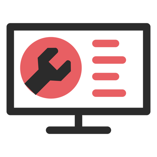 Icono de trazo de color de mantenimiento del sitio web Diseño PNG