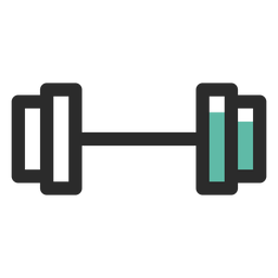 Icono de trazo de color de barra de levantamiento de pesas Transparent PNG