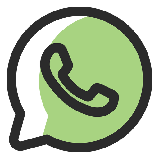 Icono de trazo de color de whatsapp Diseño PNG