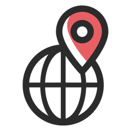 World location colored stroke icon World location colored stroke icon