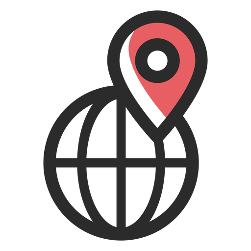 Download World location colored stroke icon - Transparent PNG & SVG ...