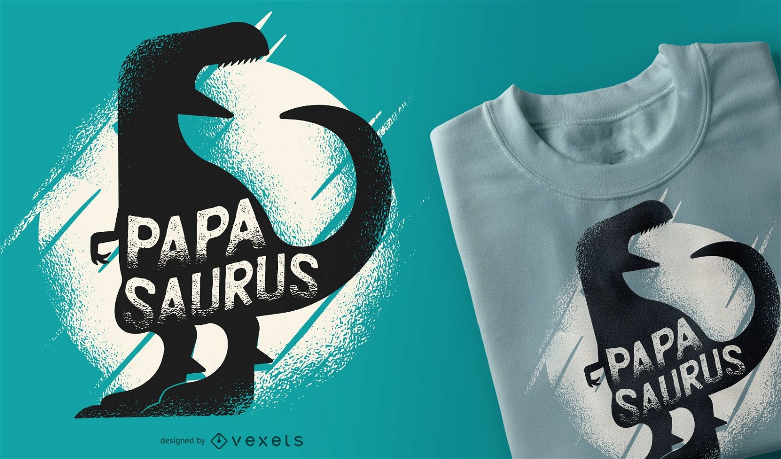 Diseño de camiseta Papasaurus Rex Funny Dinosaur Dad