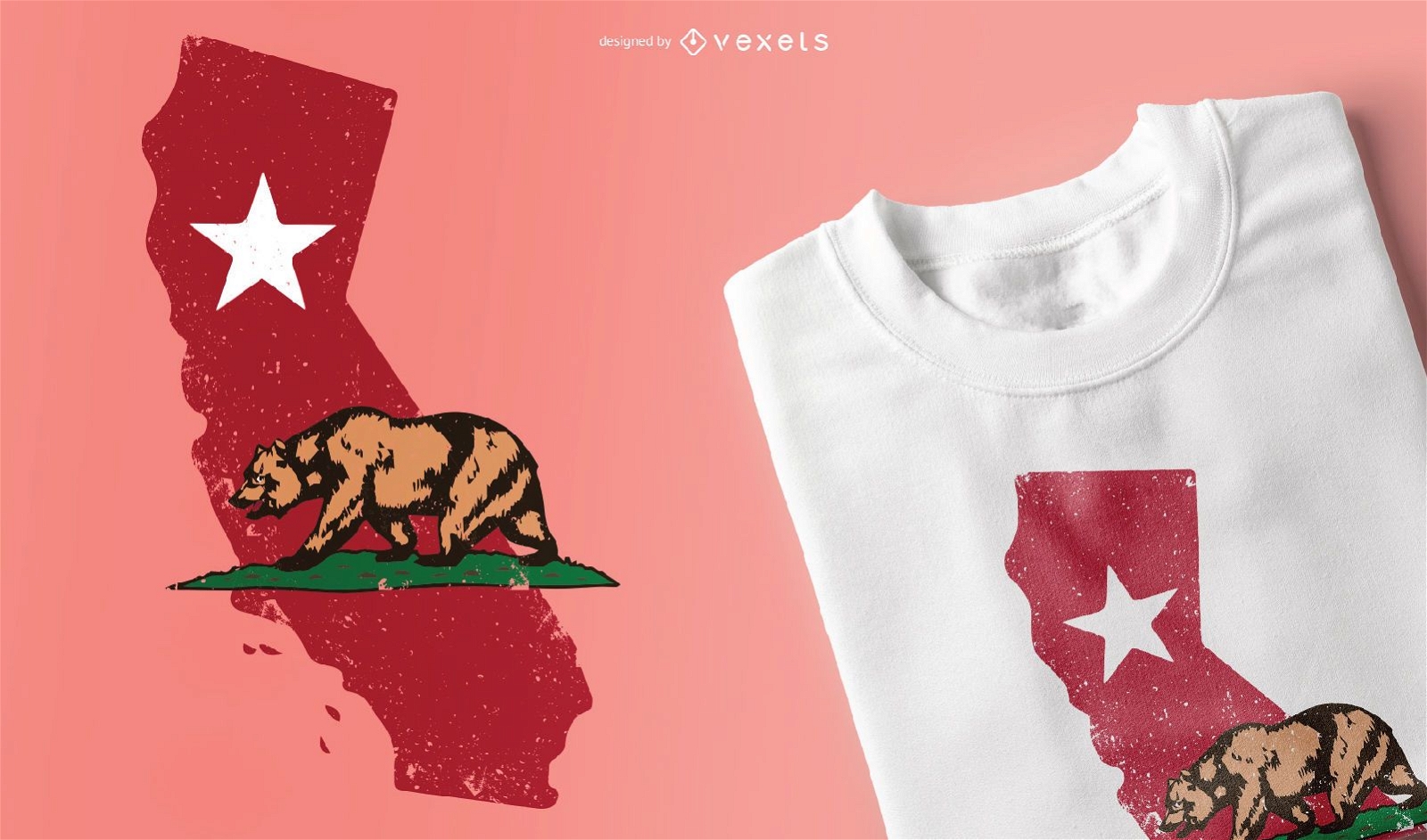 Design de camisetas da Califórnia