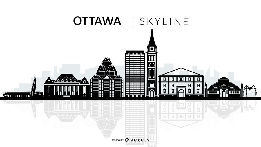 Silhueta de horizonte de Ottawa Silhueta de horizonte de Ottawa