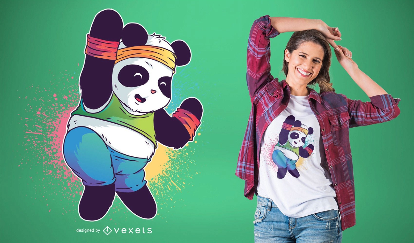 Design de camisetas Zumba panda