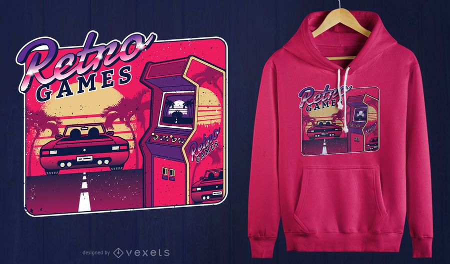 Retro Gaming Arcade T-Shirt Design Retro Gaming Arcade T-Shirt Design