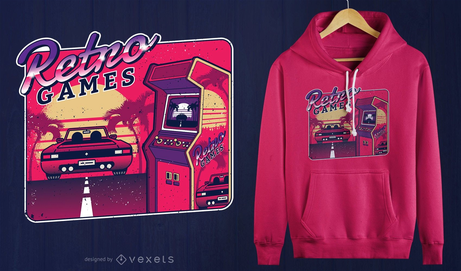 Design de camisetas Retro Gaming Arcade