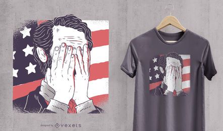 Abraham Lincoln facepalm t-shirt design Abraham Lincoln facepalm t-shirt design