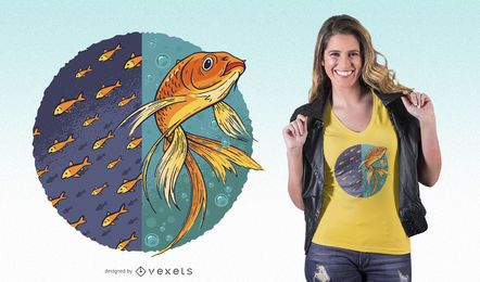 Design independente de t-shirt Goldfish Design independente de t-shirt Goldfish