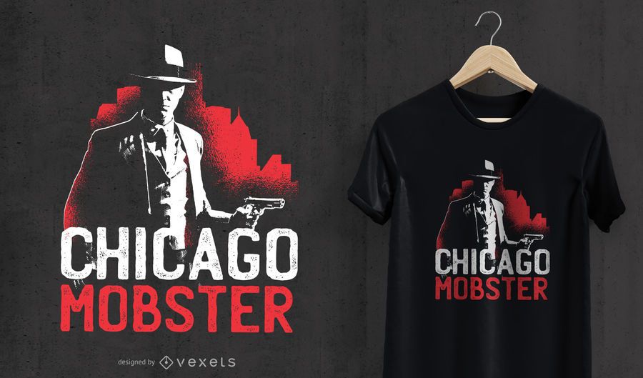 Diseño de camiseta Chicago Mobster Diseño de camiseta Chicago Mobster