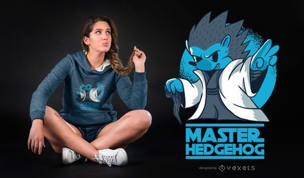 Master Hedgehog Funny Parody T-shirt Design