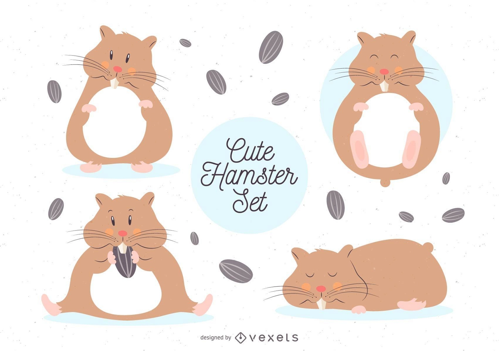 Conjunto de hamster fofo