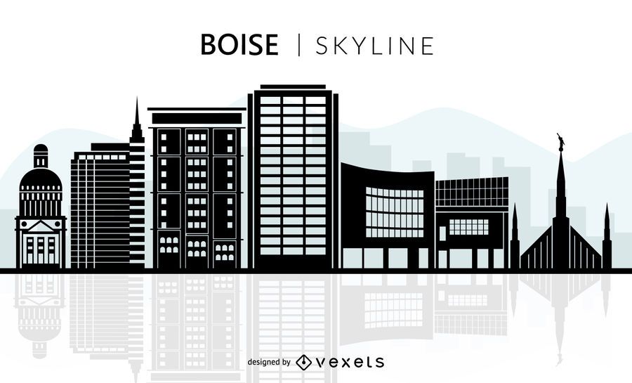 Boise Skyline Silhouette Boise Skyline Silhouette