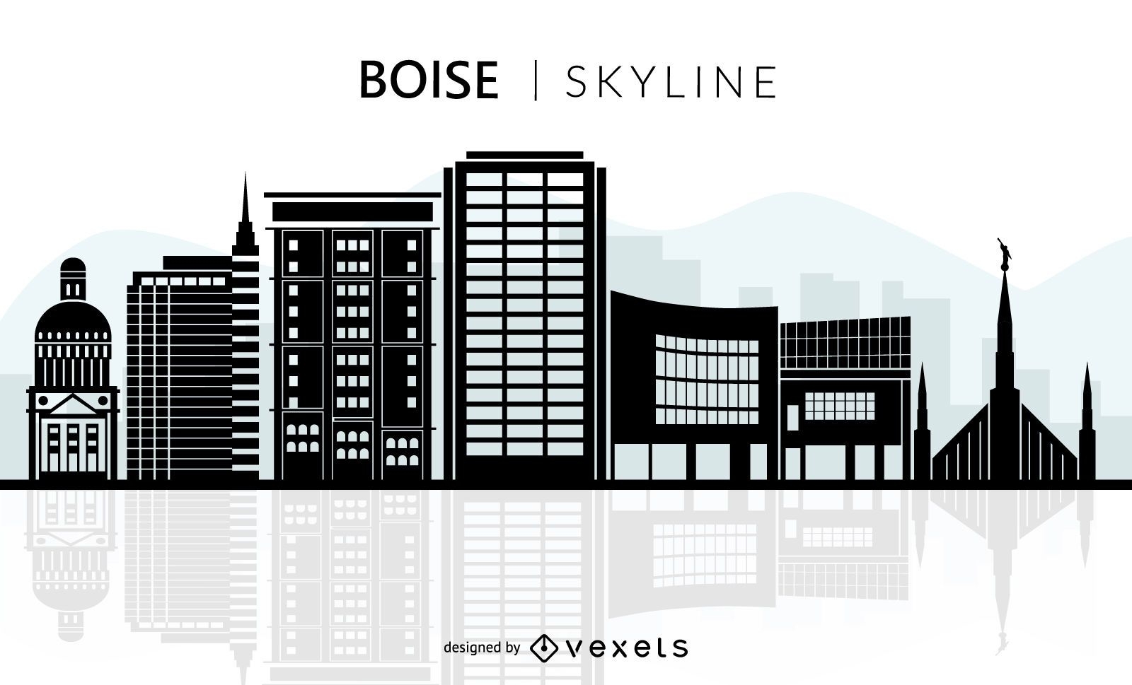 Boise skyline silhouette