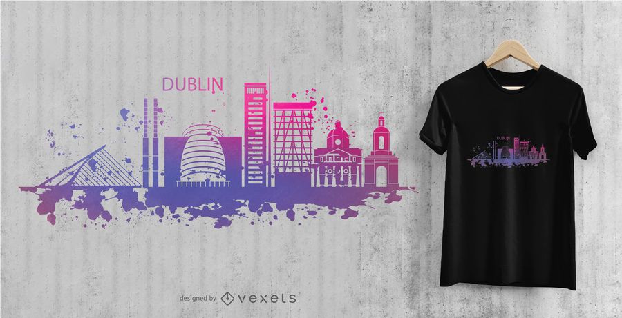 Dublin-Skyline-Aquarell Dublin-Skyline-Aquarell