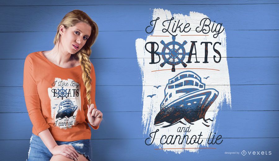Diseño de camiseta de barcos grandes. Diseño de camiseta de barcos grandes.