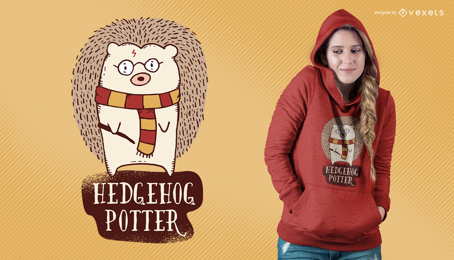 Hedgehog Potter Parody T-shirt Design Hedgehog Potter Parody T-shirt Design
