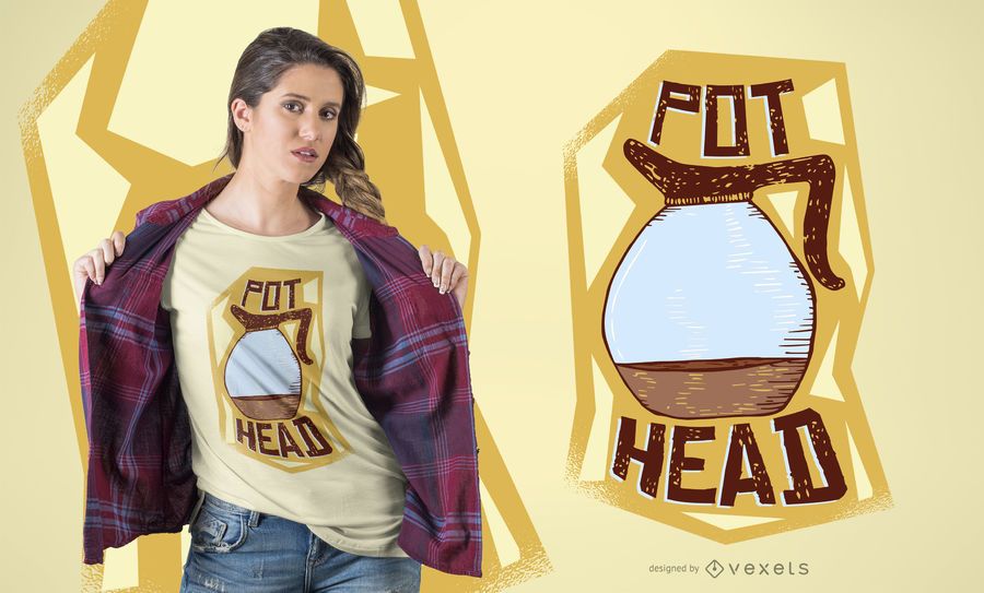 Design de t-shirt de pote de café Design de t-shirt de pote de café