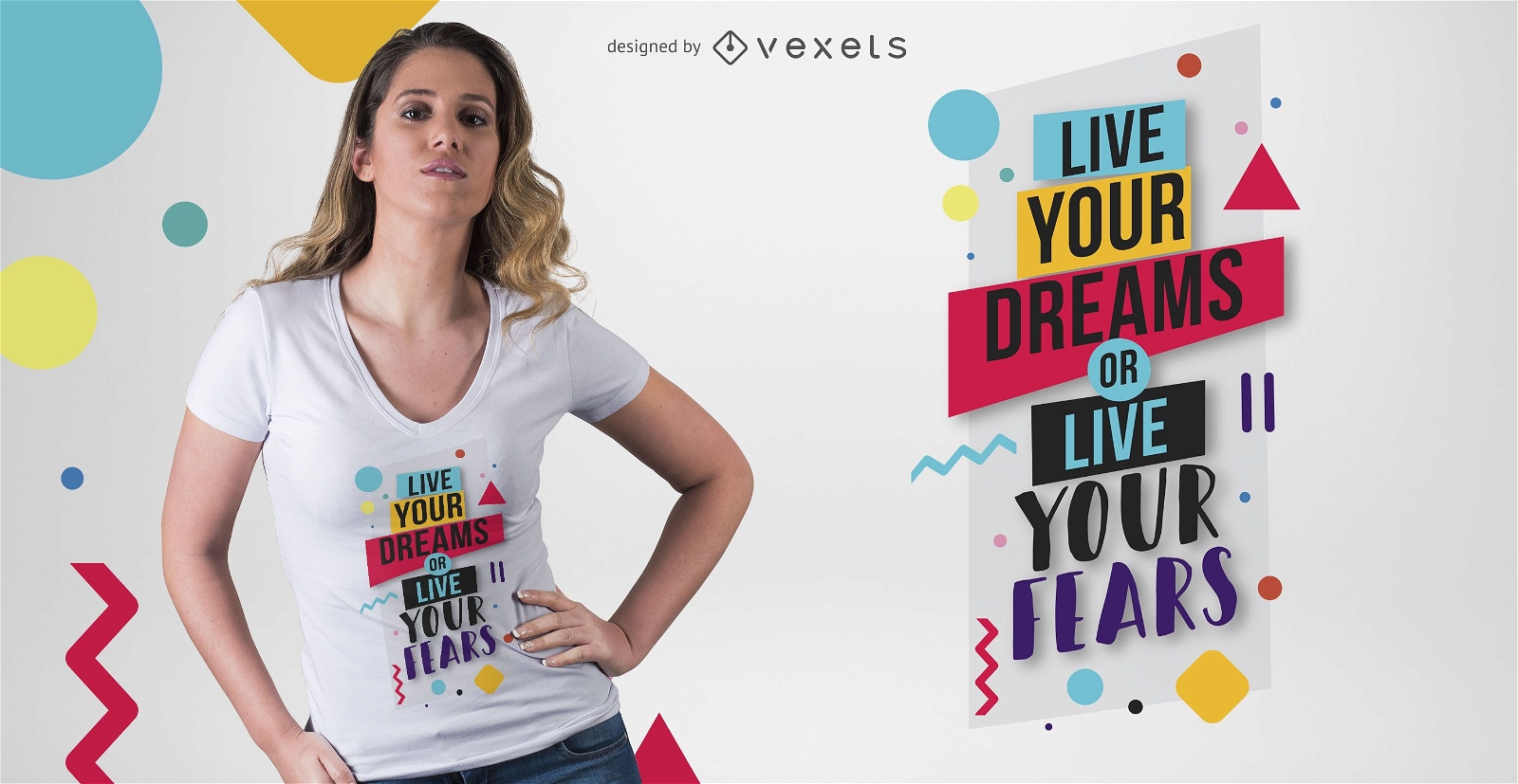 Design de camisetas Live Your Dreams