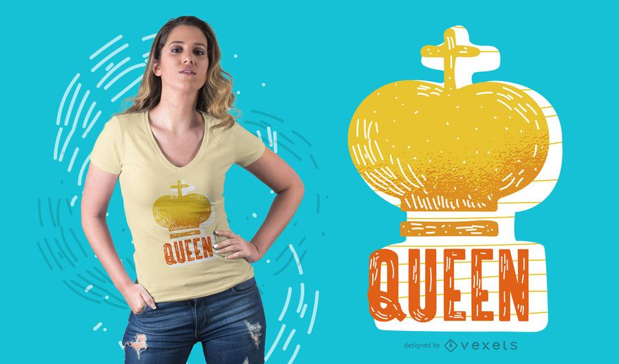 Diseño de camiseta reina corona Diseño de camiseta reina corona