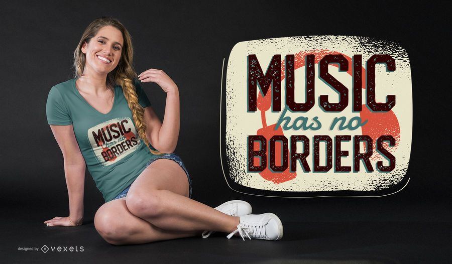 Musik-Zitat-T-Shirt Design Musik-Zitat-T-Shirt Design