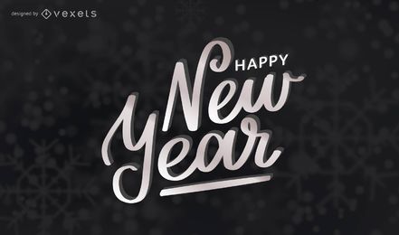 Feliz año nuevo letras artísticas