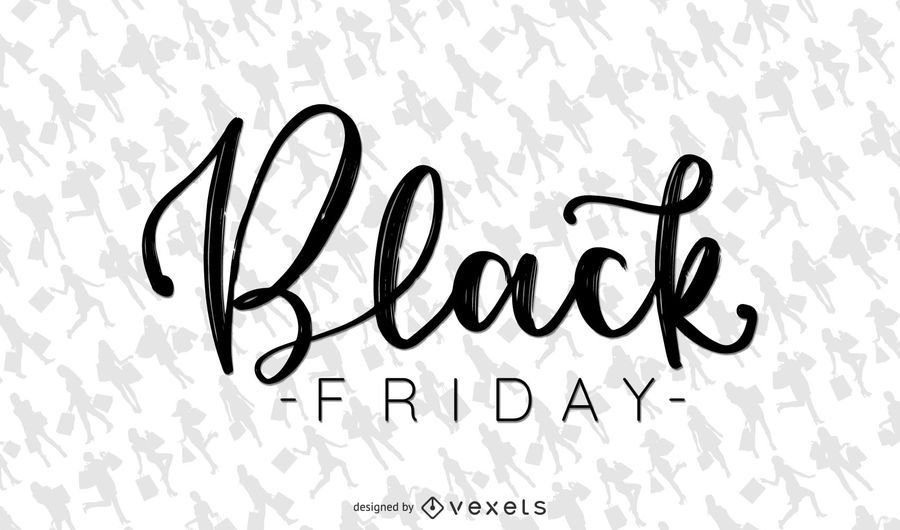 Black Friday shopping lettering Black Friday shopping lettering