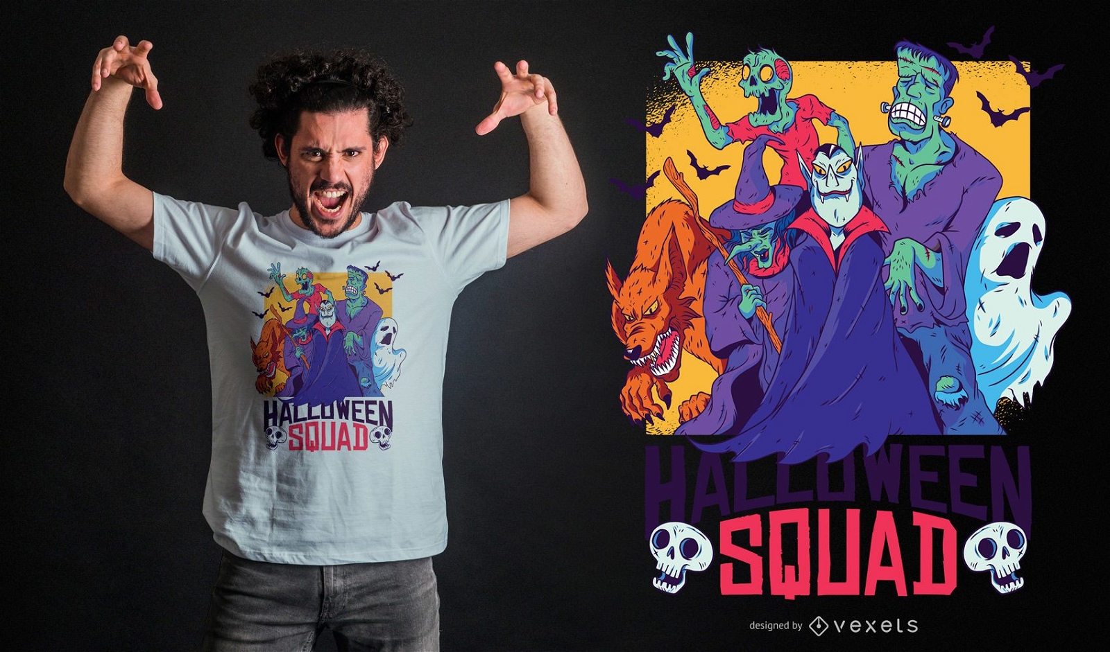Halloween Squad T-shirt Design