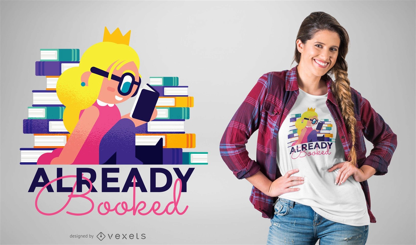 Design de camisetas da princesa nerd