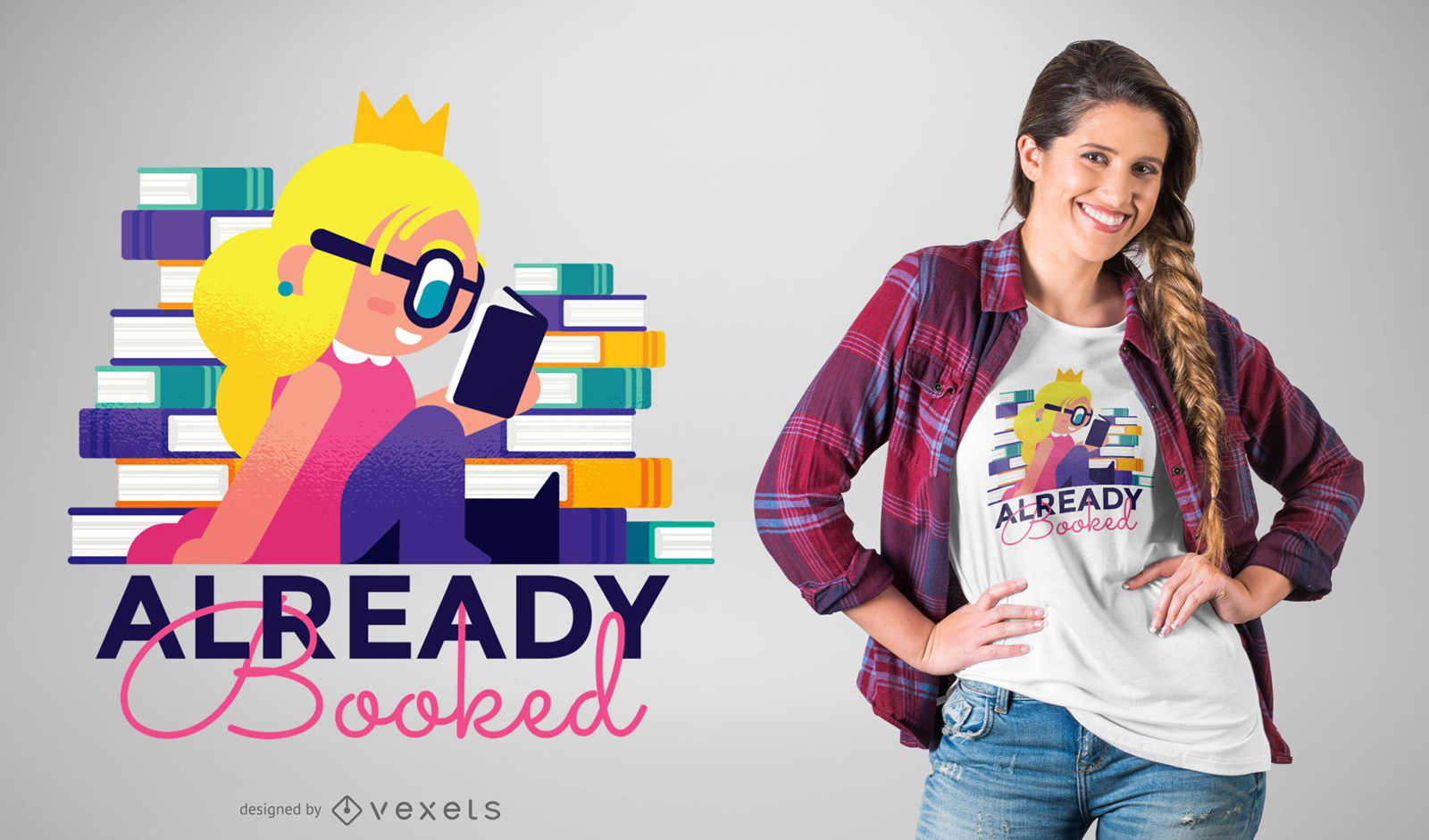 Diseño de camiseta Nerd Princess